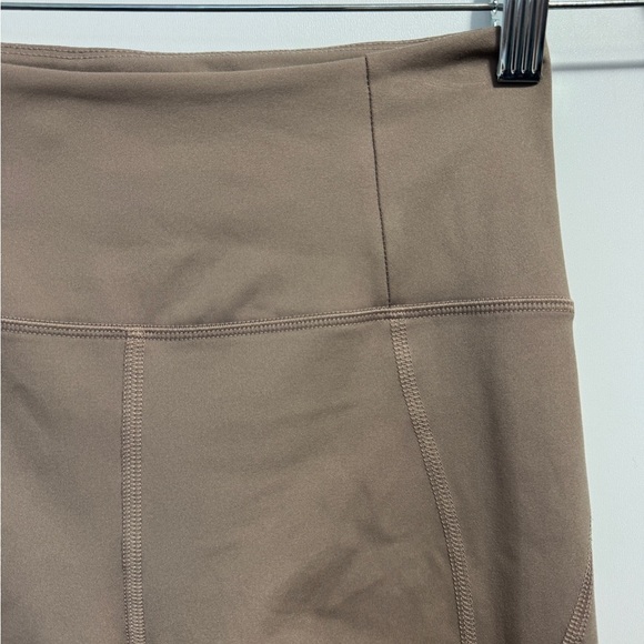 Girlfriend Collective High Waisted Biker Shorts Tan - Picture 5 of 9